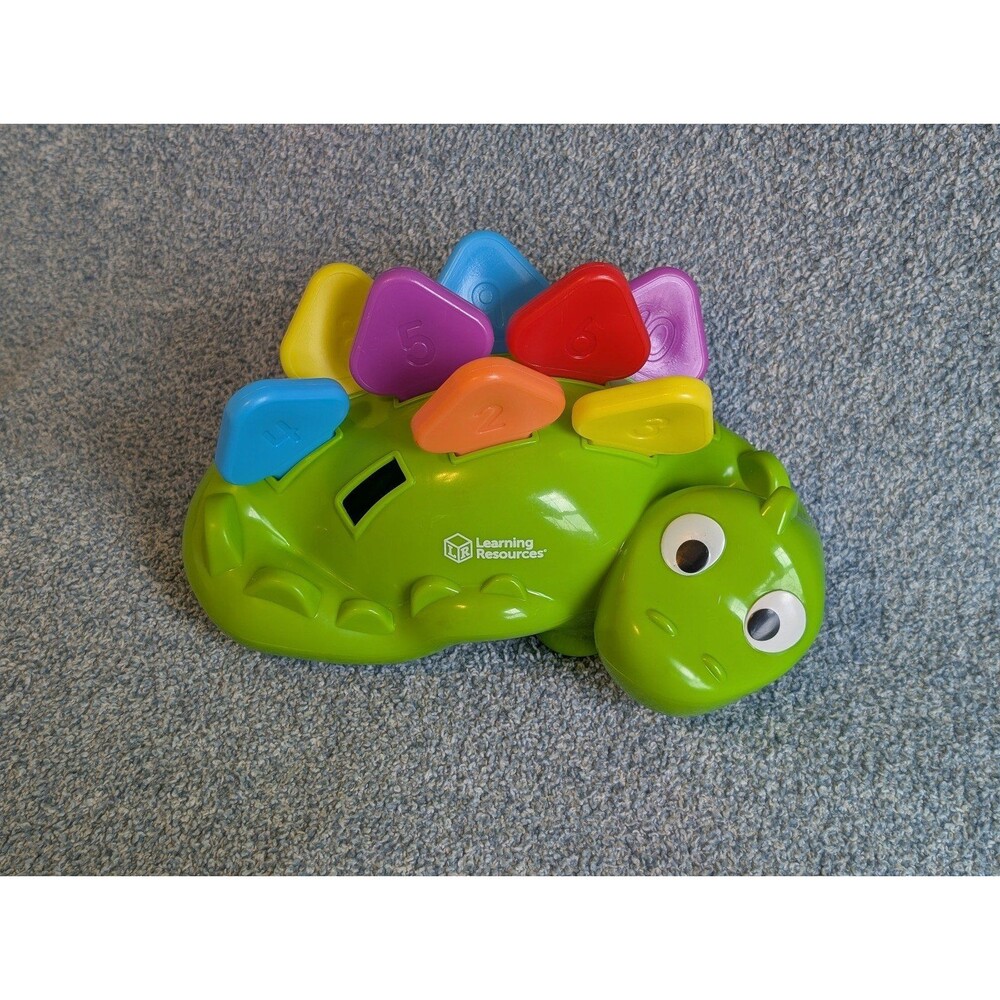 Learning Resources Steggy The Fine Motor Dinosaur Number Color Shape Sorter Toy